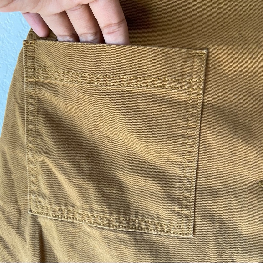 Old Navy Carmel Button Down Patch Pocket Skirt - image 4